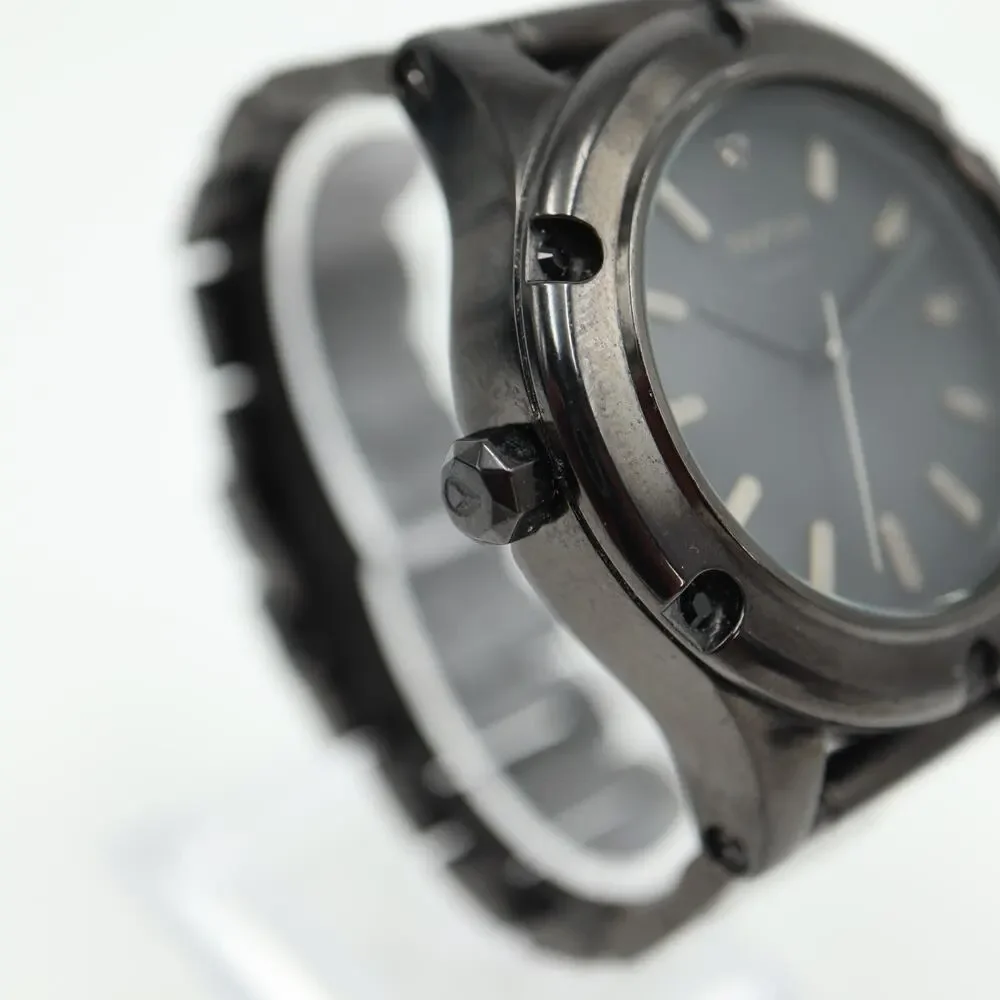 Nixon The Camden All Black Diamond Watch 41mm Left Stainless Steel Bracelet 5.5